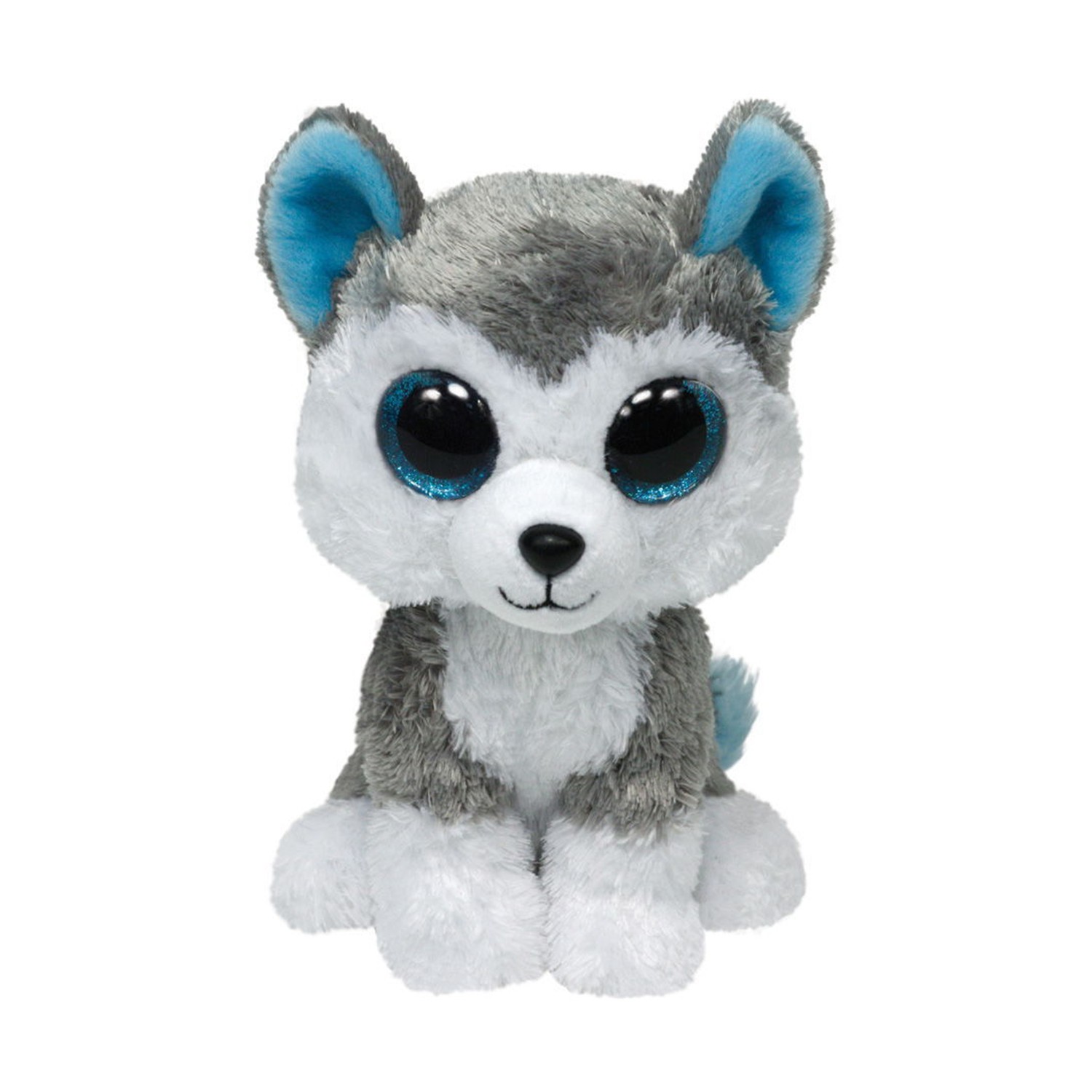 TY BEANIE BOOS - SLUSH GREY HUSKY DOG PLUSH TOY (13cm) (1607-36006)