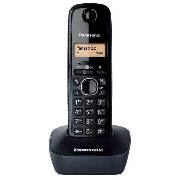 Ασύρματο Ψηφιακό Τηλέφωνο Panasonic KX-TG1611GRH Μαύρο με Αναγνώριση Κλήσης, Λειτουργία Αφύπνισης και Φωτιζόμενη Οθόνη