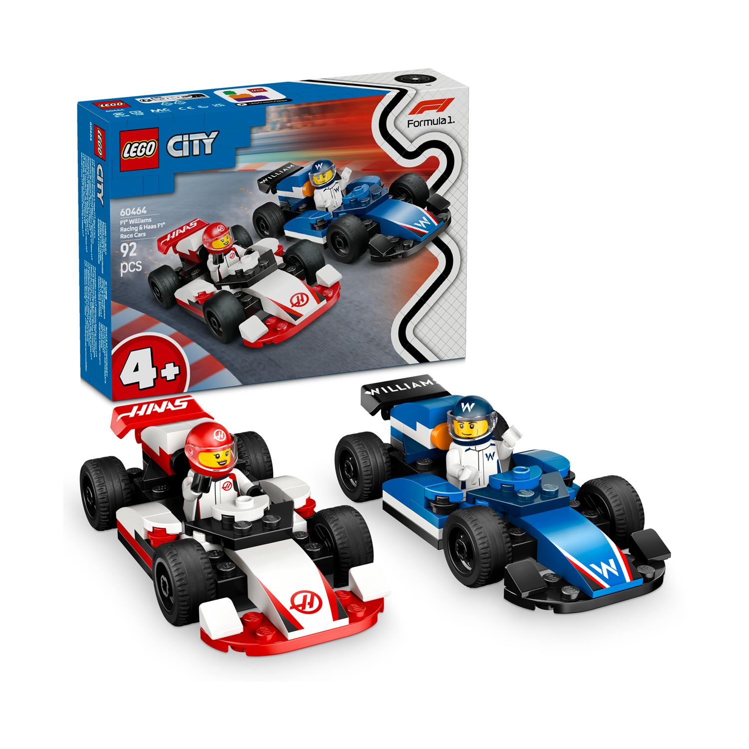 LEGO City: F1 Williams Racing & Haas F1 Race Cars (60464)
