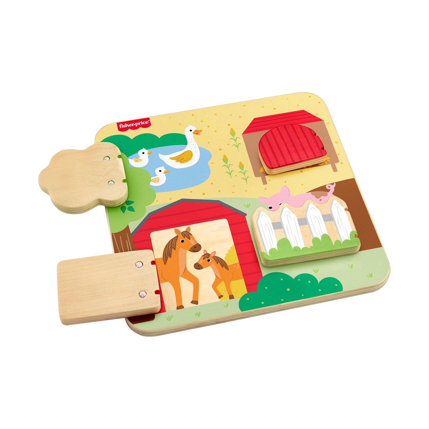 Fisher Price - Wooden Farm Animals Board (JCY33)