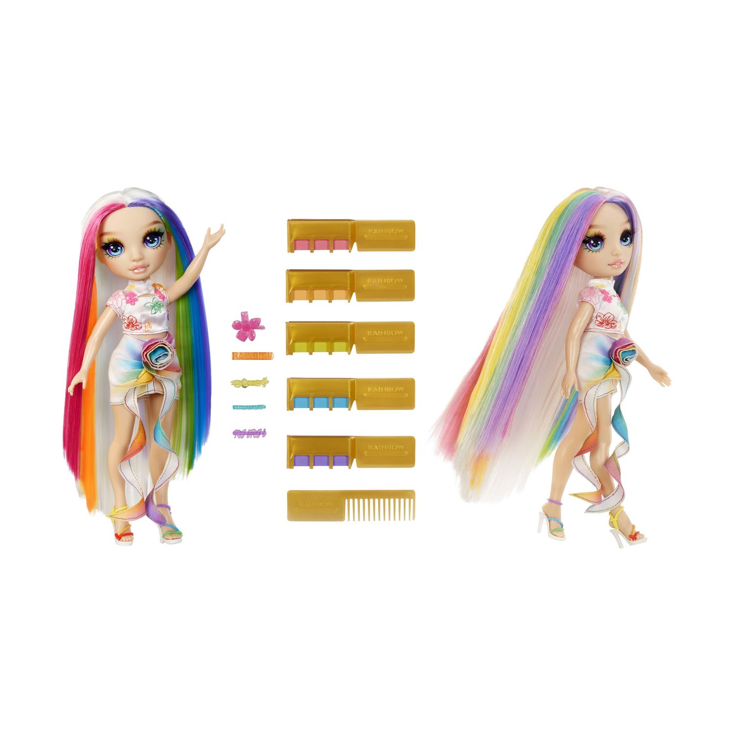 MGA Rainbow High: Design Studio Hair Chalk & Style - Amaya Raine 11” Doll (526780)