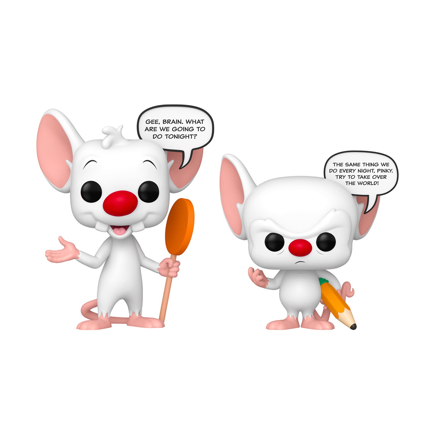 Funko Pop! 2-Pack Animation Sayings: Pinky & The Brain (Glows in The Dark) (Special Edition) Vinyl Figures