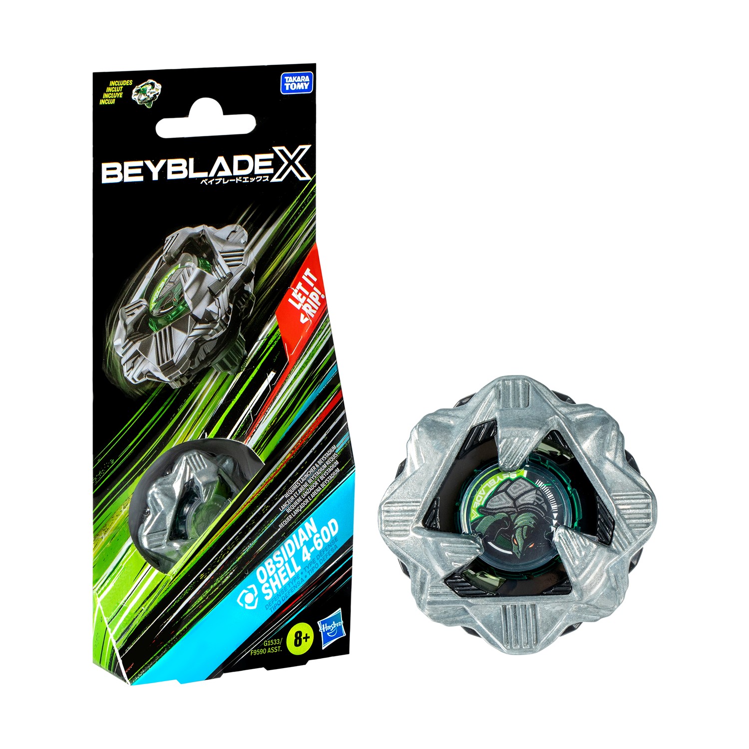 Hasbro BeyBlade X: Booster Single Top - Obsidian Shell (G1533)