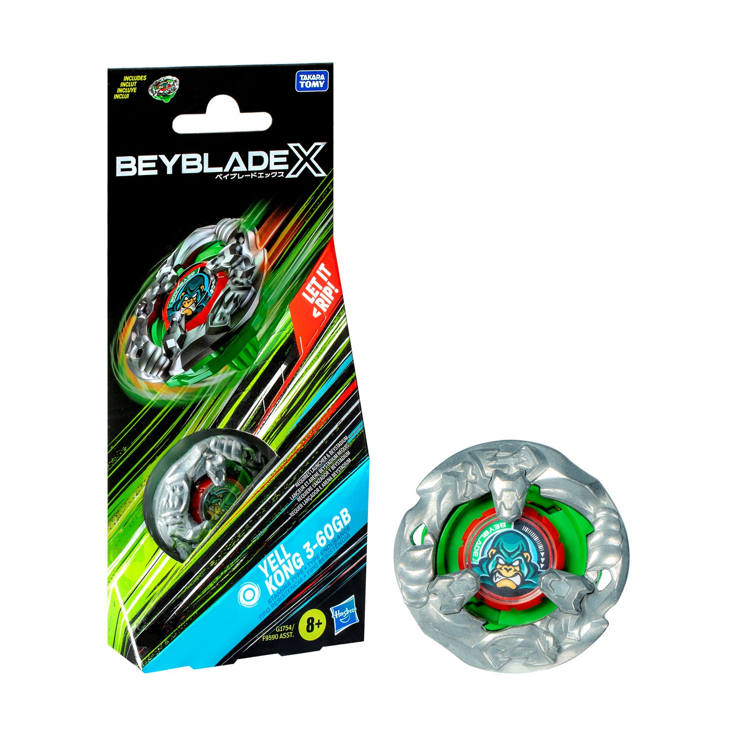 Hasbro BeyBlade X: Booster Single Top - Yell Kong (G1754)