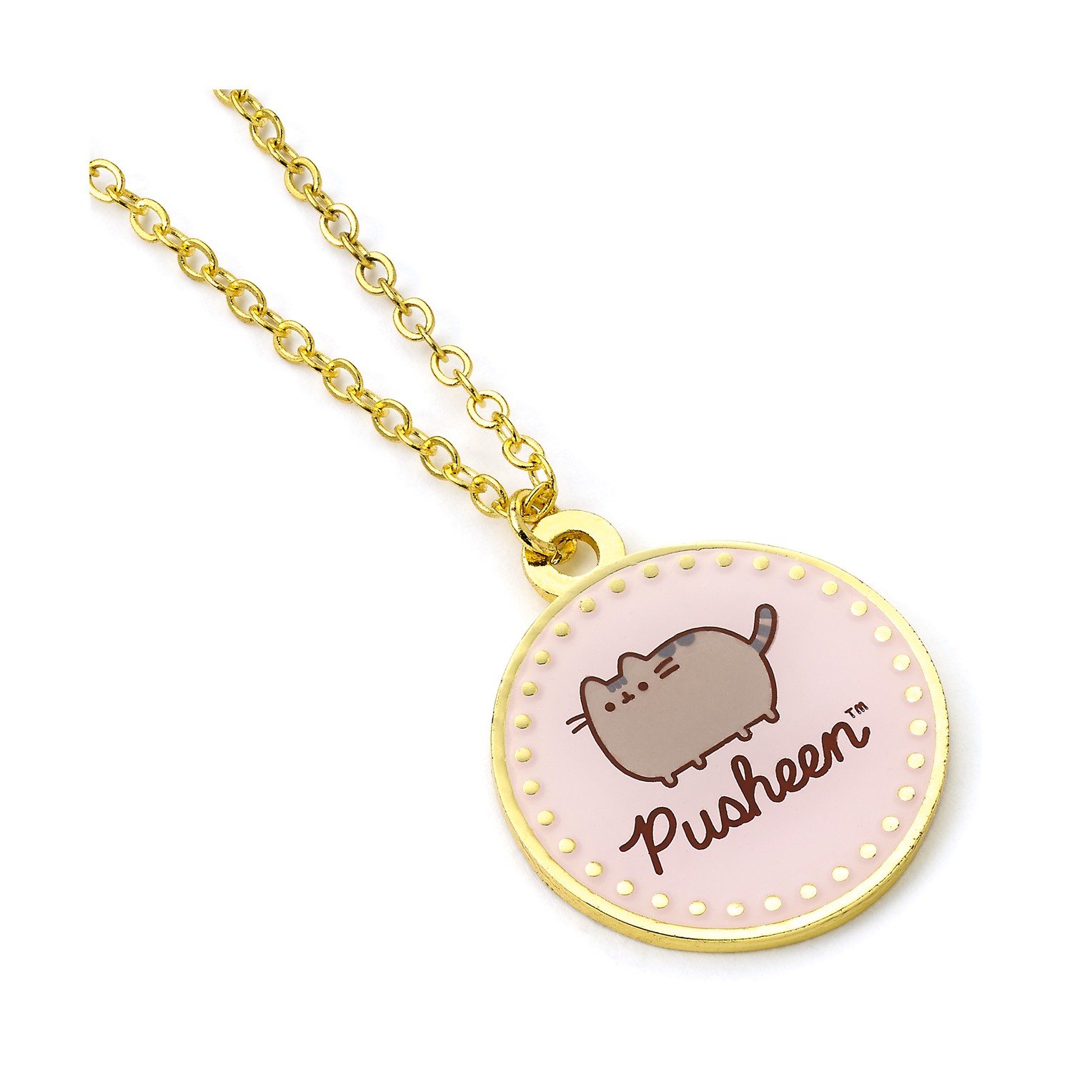 Carat Shop Pusheen - The Cat Pink name Necklace (PTCN0102)