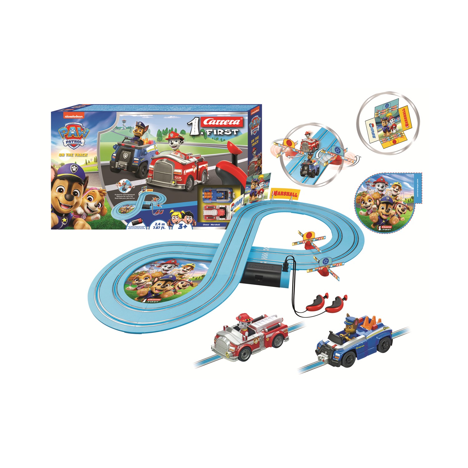 Carrera Slot 1.First: Paw Patrol - Chase & Marshall On the Track 1:50 (20063056)