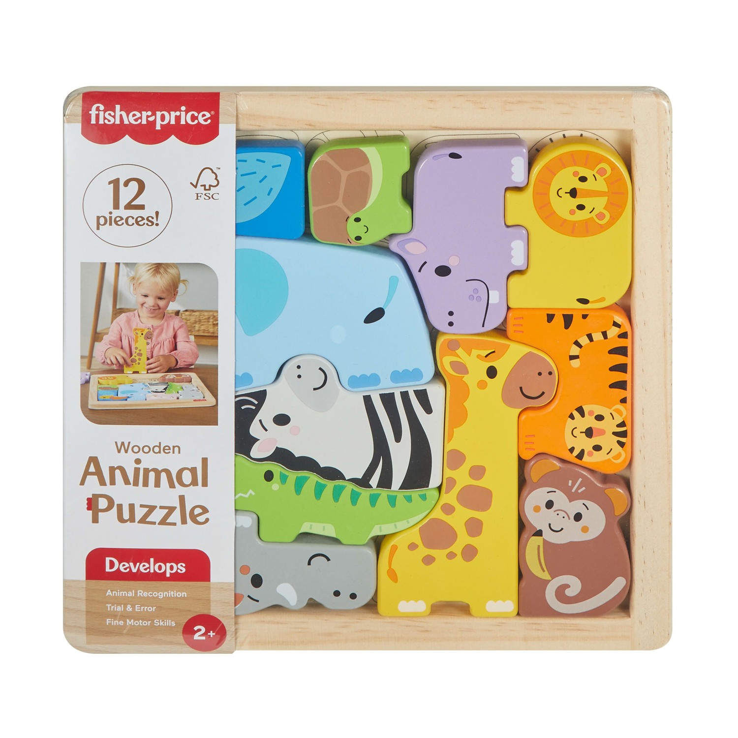 Fisher-Price: Wooden Animal Puzzle (JFG10)