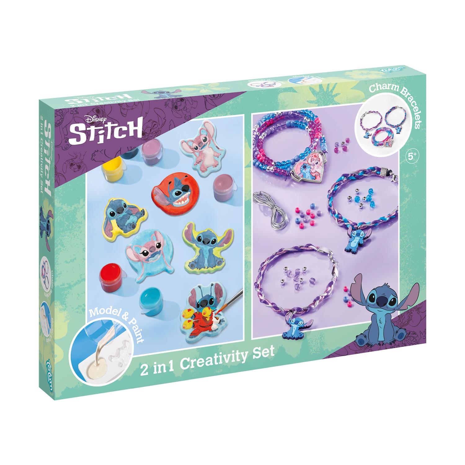 Totum: Disney Stitch - 2 In 1 Creativity Set (Model Paint & Charm Bracelets) (TT700178)