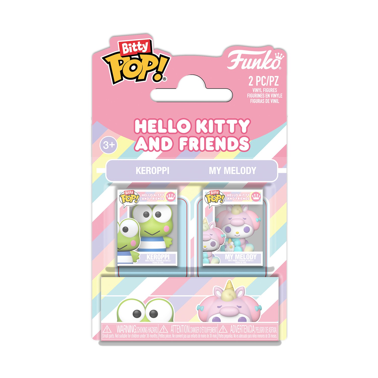 Funko Bitty Pop! Sanrio 2-Pack: Hello Kitty & Friends - Keropi & My Melody Vinyl Figures