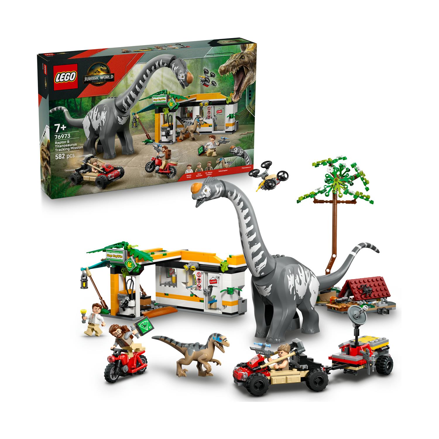 LEGO Jurassic World: Raptor & Titanosaurus Tracking Mission (76973)