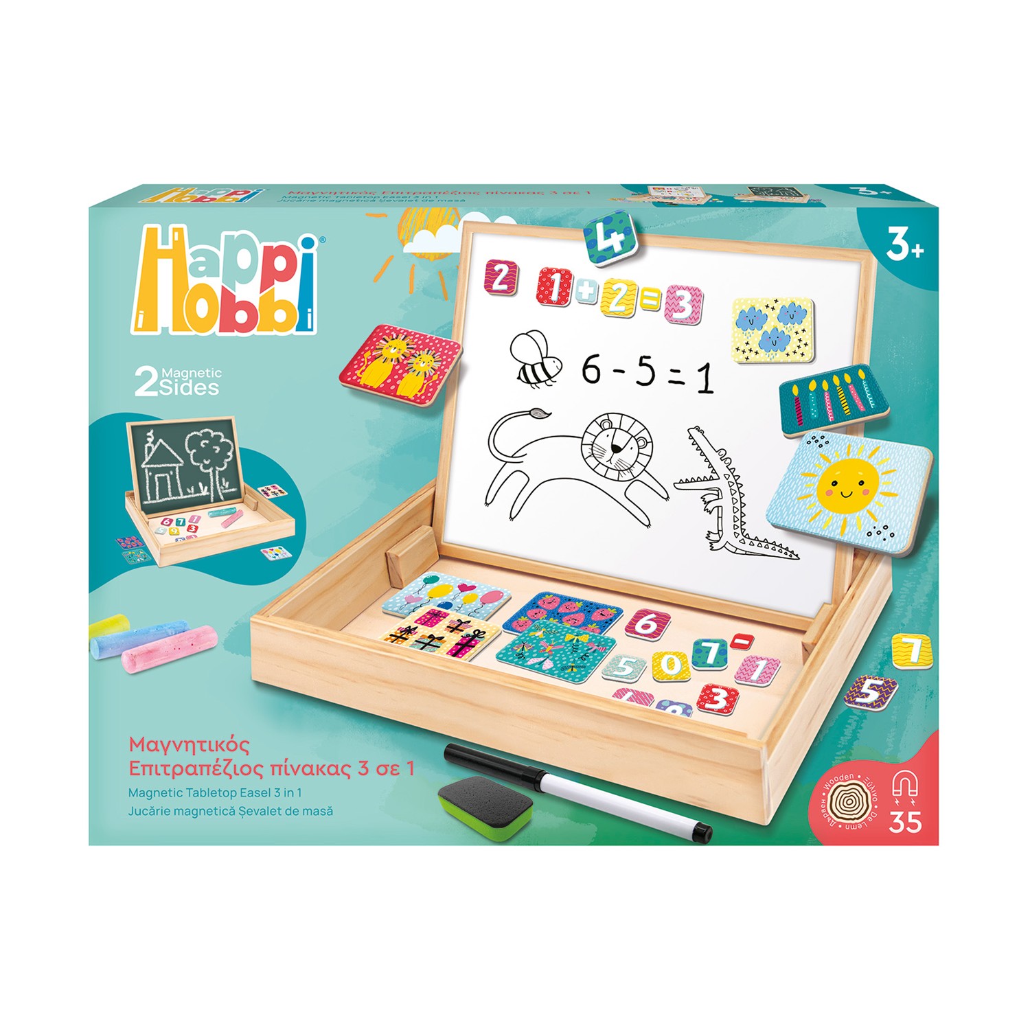 AS Happi Hobbi: Magnetic Tabletop Easel 3 in 1 (1029-64086)