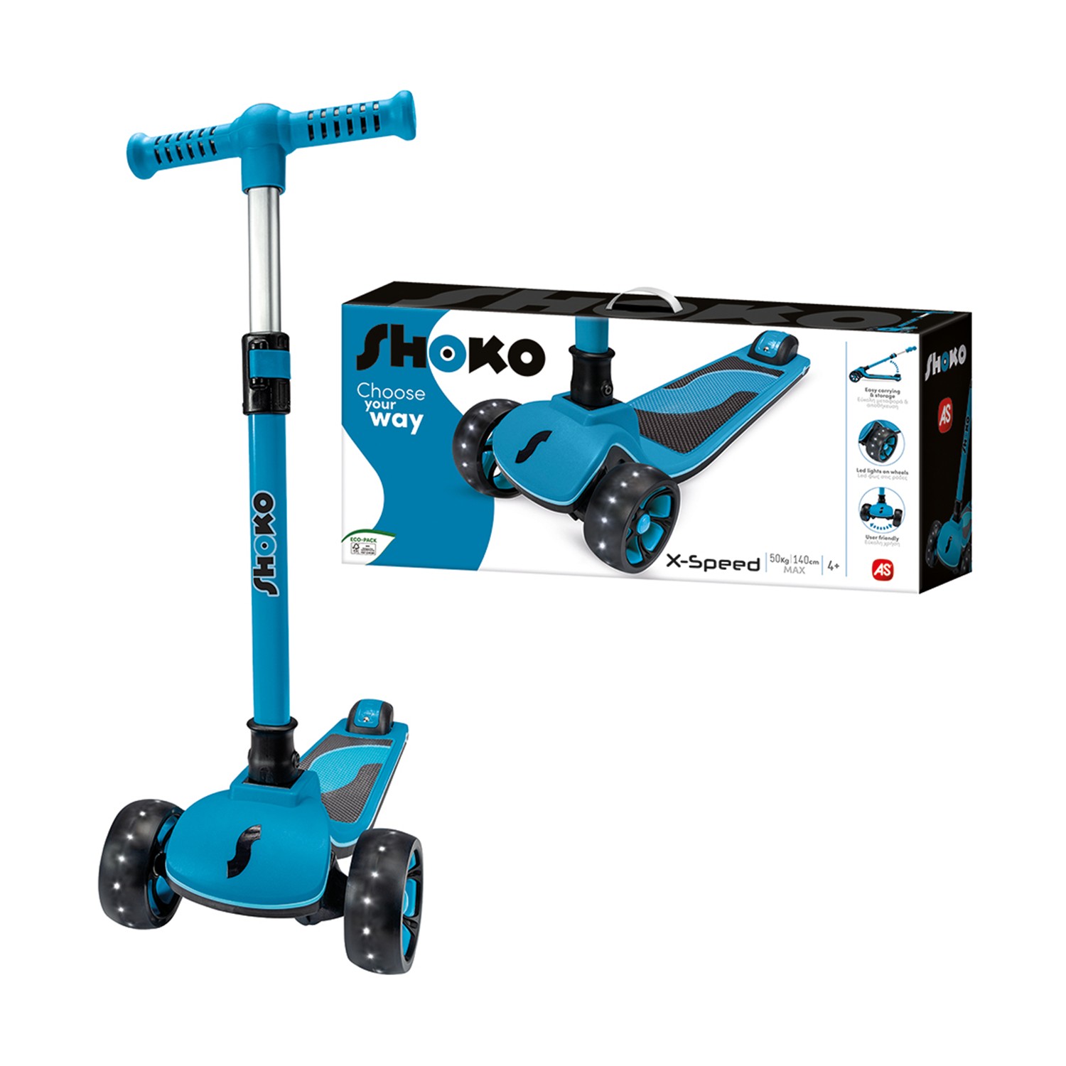 AS Outdoor: Shoko Scooter Xspeed Μπλε (5004-50526)