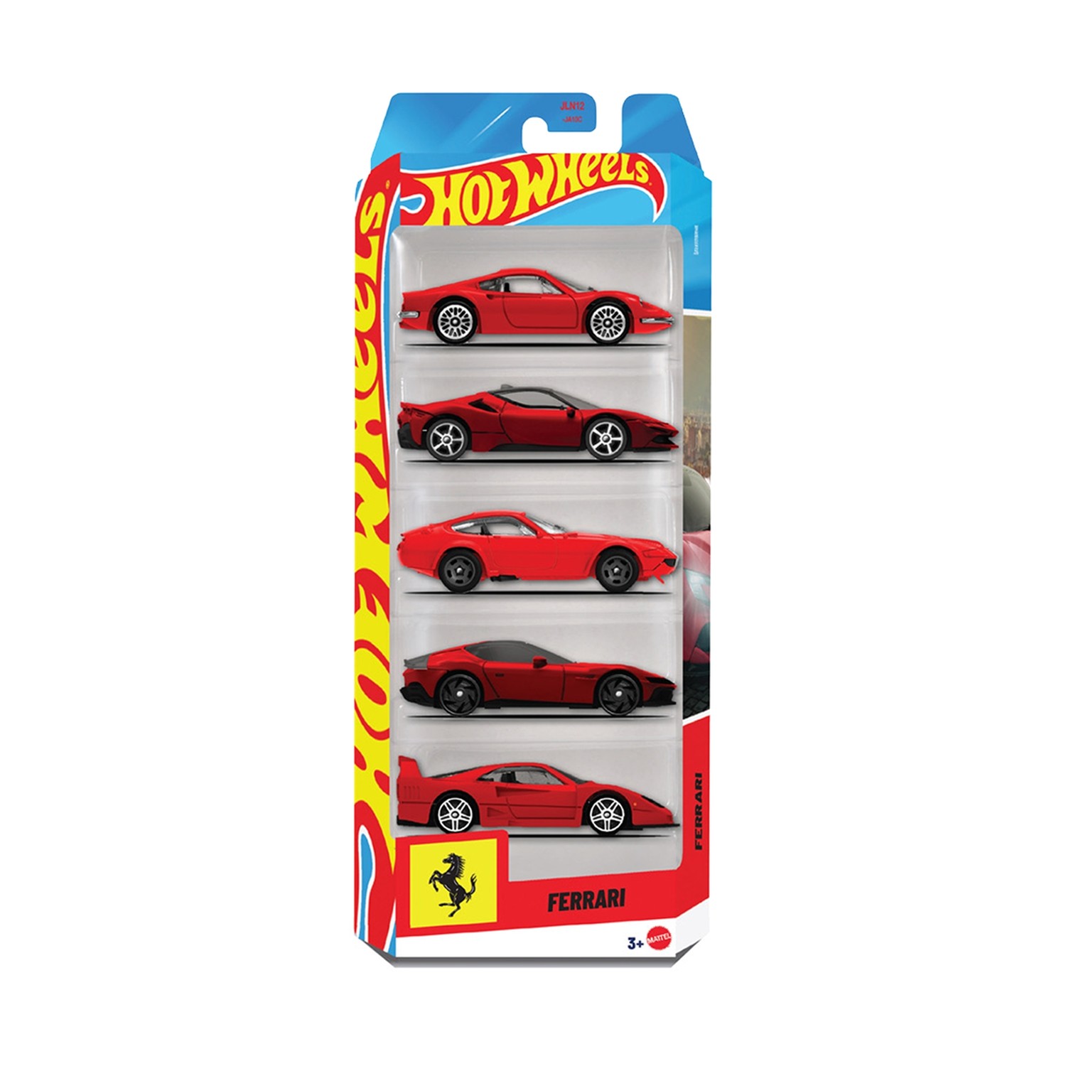 Mattel Hot Wheels: Ferrari - Racing Vehicles Set of 5 (JLN12)
