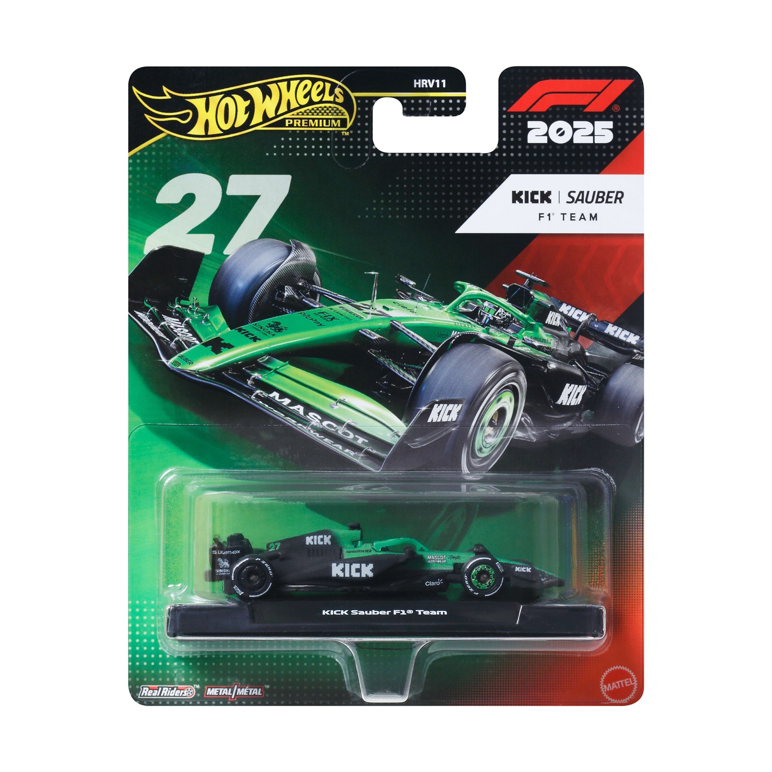 Mattel Hot Wheels Premium: F1 – Kick Sauber F1 Team Vehicle (JKD84)