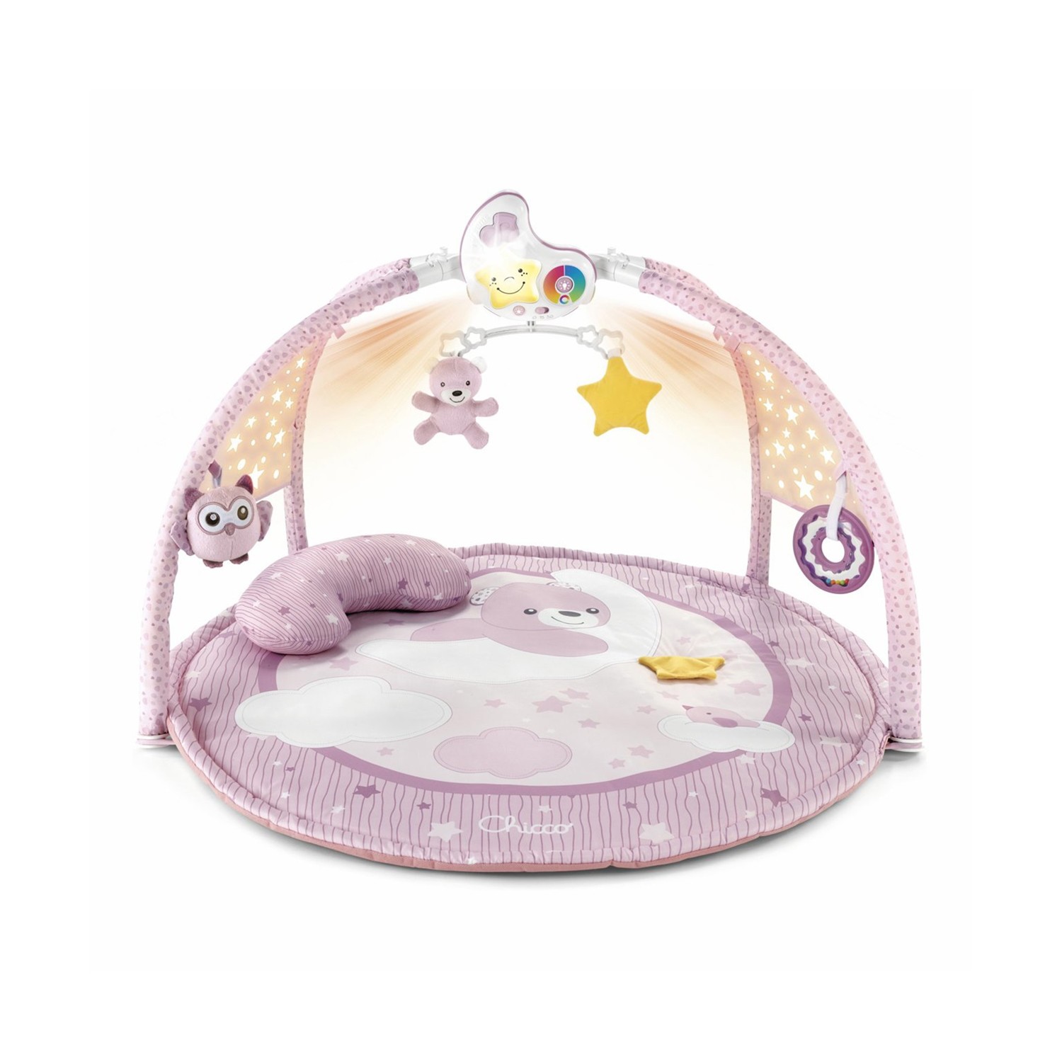 Chicco First Dreams: Enjoy Colours Gym - 3-in-1 Baby Gym with Melodies and Colourful Projections Pink (Y-01-09866-10)