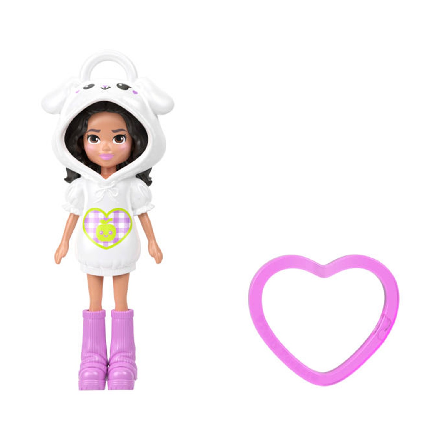 Mattel Polly Pocket: Tiny Worlds - White Apple Dress Doll (JKC60)
