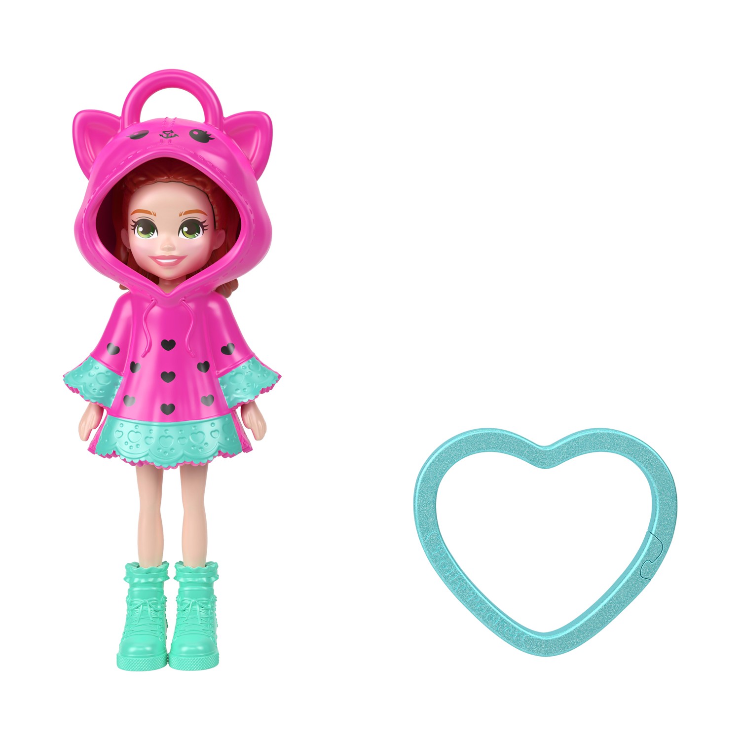 Mattel Polly Pocket: Tiny Worlds - Watermelon Pink Dress Doll (JKC58)