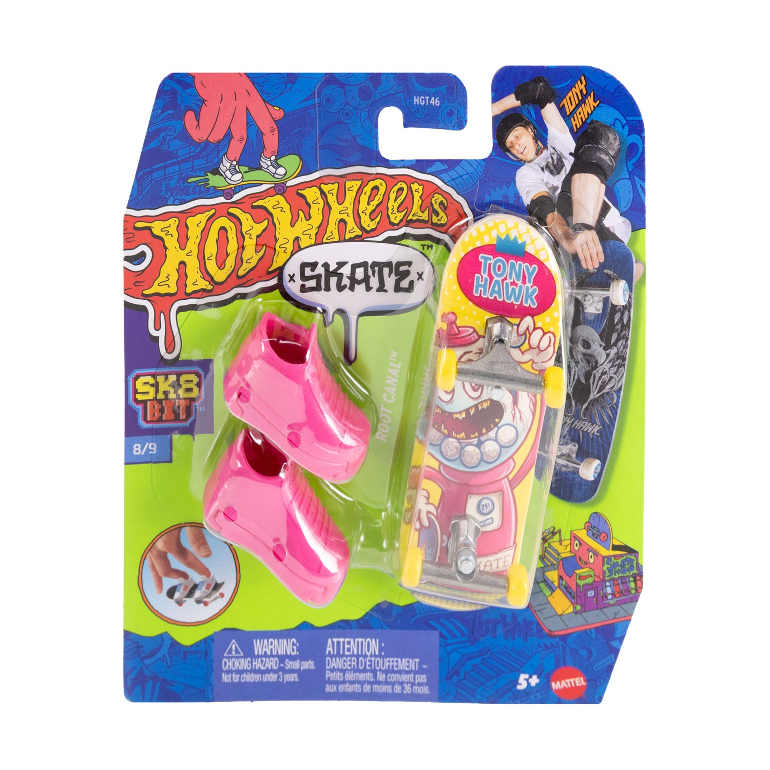 Mattel Hot Wheels Skate Fingerboard and Shoes: Tony Hawk - Root Canal (JKL46)