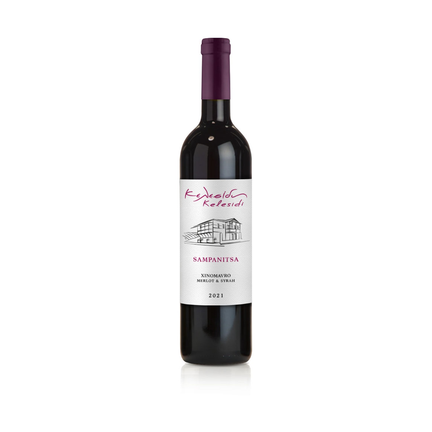 Kelesidou - Sampanitsa - Organic Red Semi Sweet Wine Xinomavro - Merlot - Syrah P.G.I,750ml