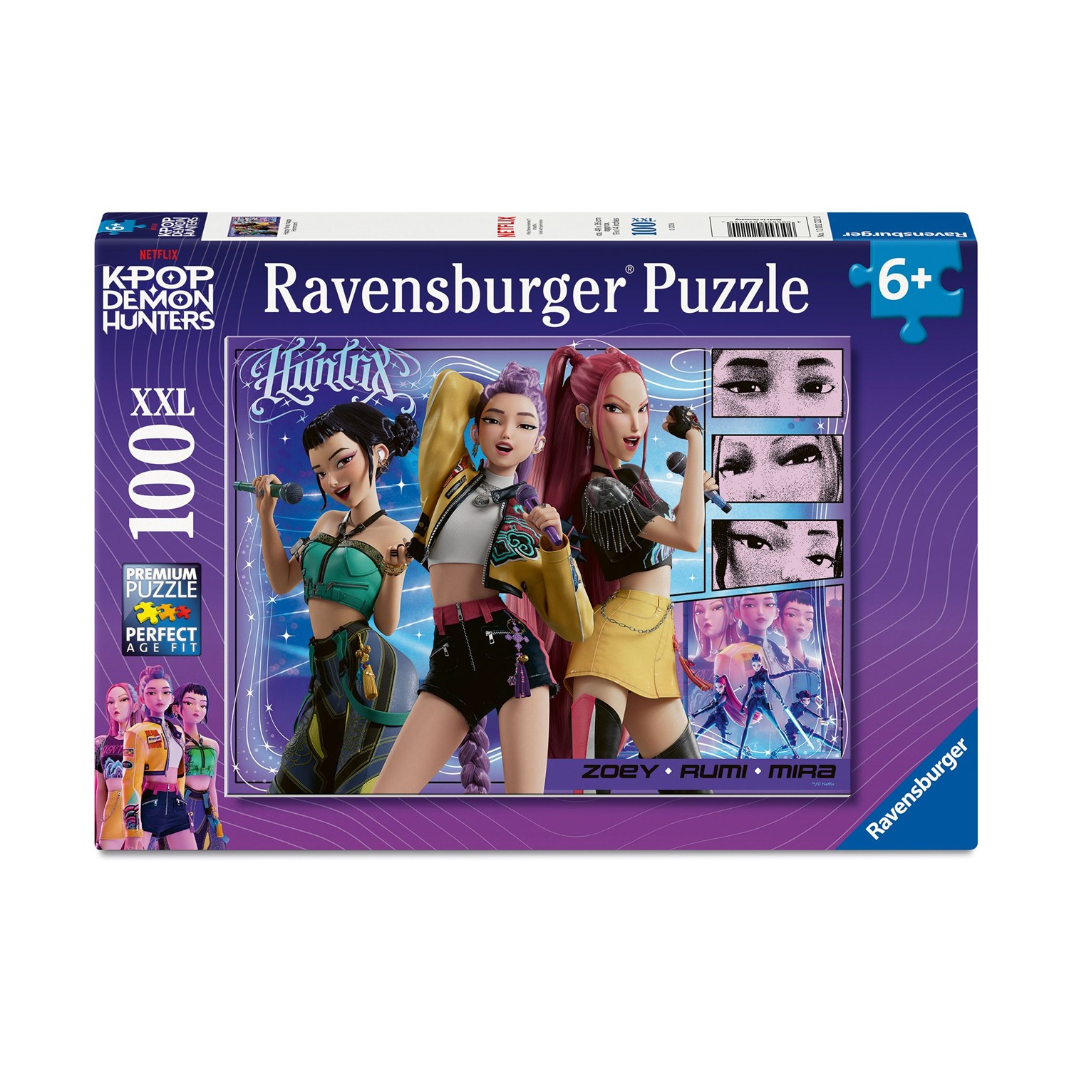 Ravensburger Puzzle:  K-Pop Demon Hunter- Zoey,Rumi, Mira XXL (100pcs) (12002222)