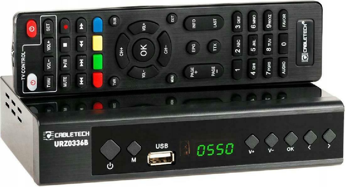 Cabletech DVB-T2 HEVC H.265 URZ0336B Ψηφιακός Δέκτης Mpeg-4 Full HD (1080p)