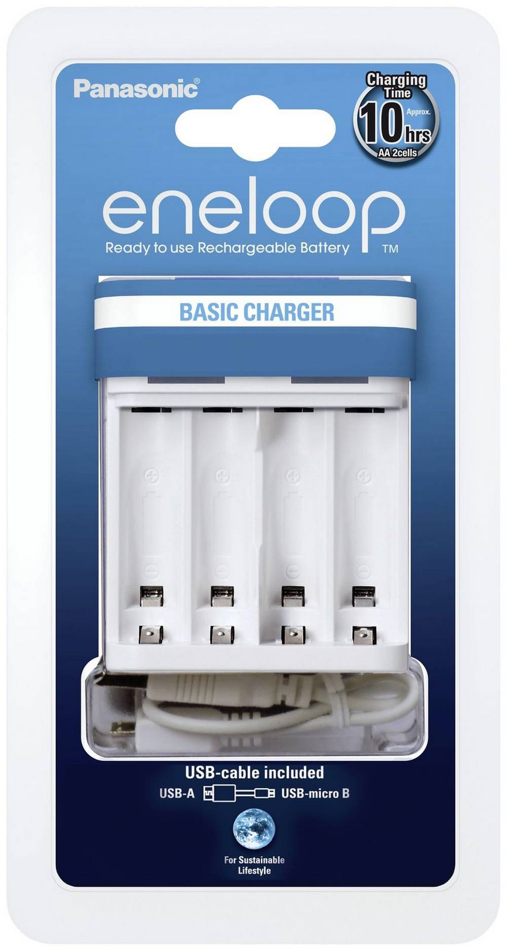 Φορτιστής Μπαταριών Panasonic Eneloop BQ-CC61E USB για AA/AAA