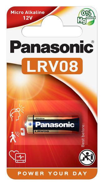 Μπαταρία Αλκαλική Panasonic LRV08 23A, 23GA, A23, E23A, GP23A, K23A, L1028, LR23A, LRV08, LRVO8, MN21, MS21, V23, V23GA, VR22 12V Τεμ. 1