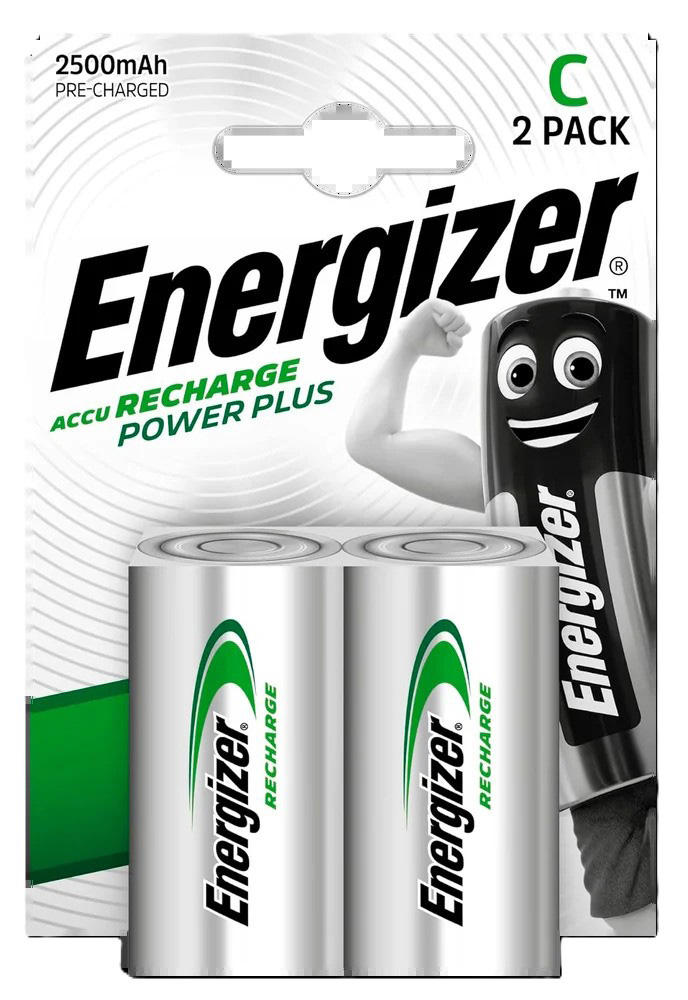 Μπαταρία Επαναφορτιζόμενη Energizer ACCU Recharge Power Plus HR14 LR14 2500 mAh Size C 1.2V Τεμ. 2