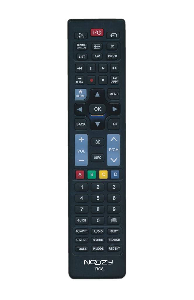 Τηλεχειριστήριο Noozy RC8 για Τηλεοράσεις Sony, Samsung, LG Άμεσης Αντικατάστασης χωρίς Προγραμματισμό