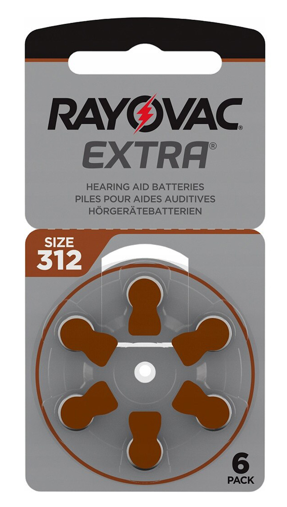 RAYOVAC μπαταρίες ακουστικών βαρηκοΐας 312MF, mercury free, 1.4V, 6τμχ