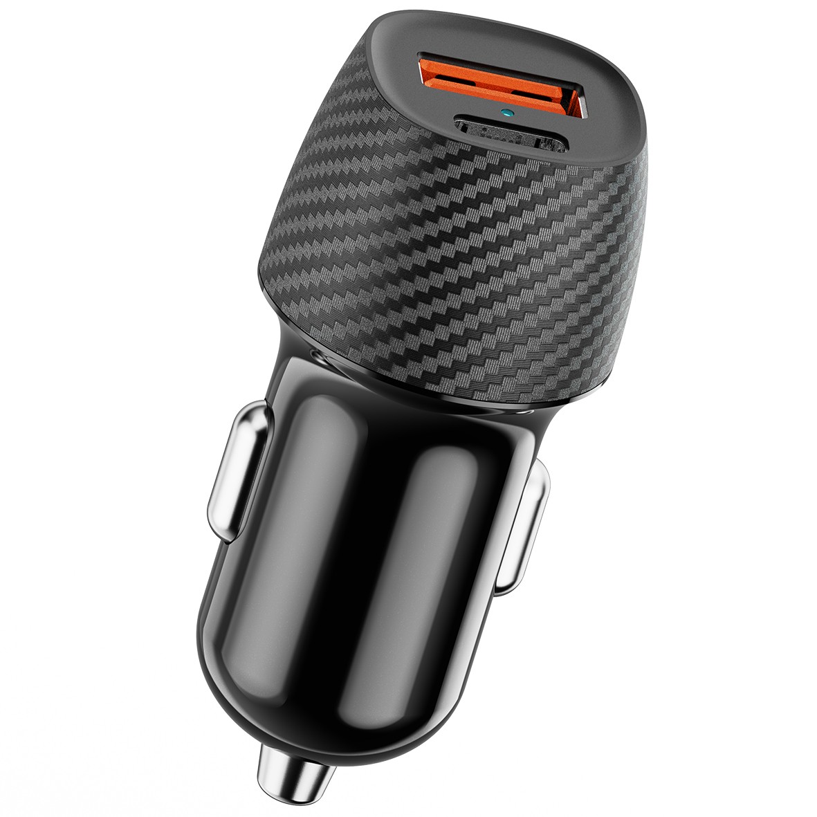 Φορτιστής Αυτοκινήτου Ancus Pulse D62 Dual USB-C PD 20W και USB QC 3.0A 18W Μαύρο