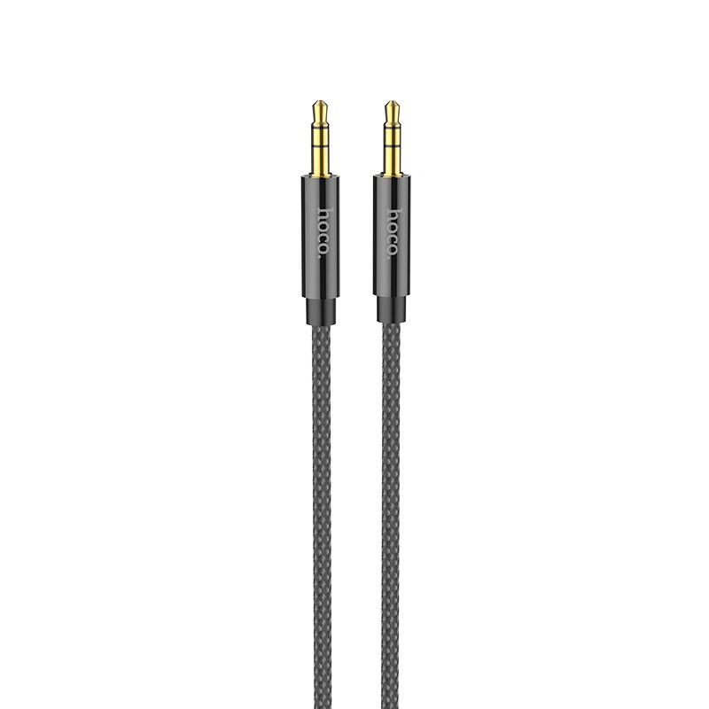 Καλώδιο σύνδεσης Ήχου Hoco UPA19 Braided 3.5mm Αρσενικό σε 3.5mm Αρσενικό Μαύρο 1m