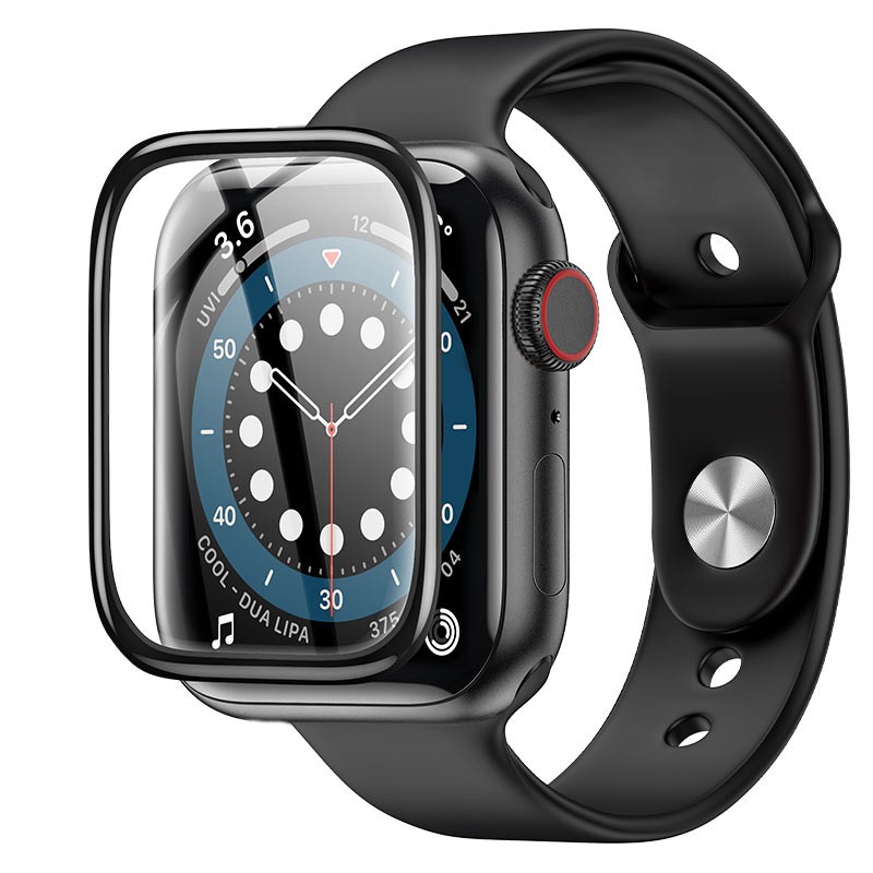 Tempered Glass Hoco A29 0.33mm 9H 3D Hot bending 44mm για iWatch Series4 5 6 SE Μαύρο