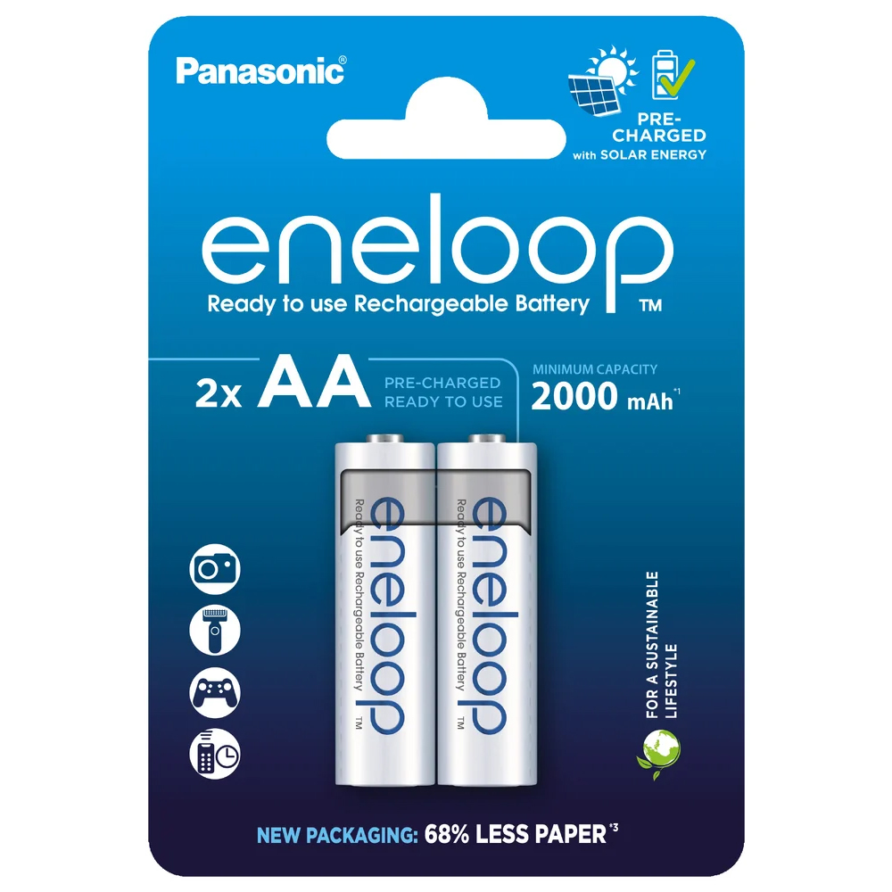 Μπαταρία Επαναφορτιζόμενη Panasonic Eneloop BK-3MCDE/2BE 2000 mAh size AA Ni-MH 1.2V Τεμ. 2