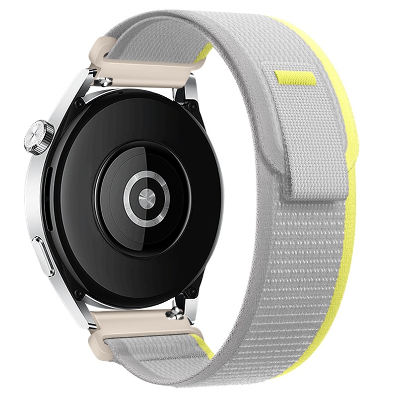 Watchband Hoco WH04 Belle Series από Nylon για Samsung Huawei Xiaomi Vivo OPPO κα 20mm Universal Λευκό-Κίτρινο