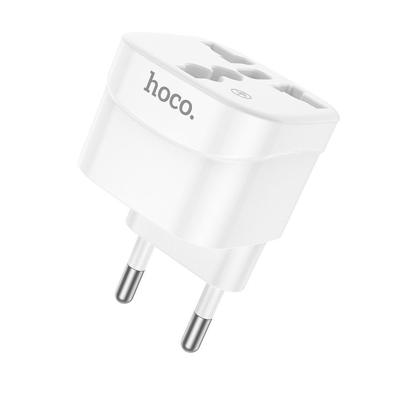 Αντάπτορας Hoco. DC60 Universal (UK, 3C 3Plug, 3C 2Plug, US Plug) σε European Λευκός