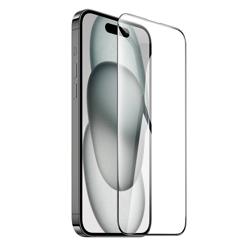 Tempered Glass Hoco Premium Series A37 120CC Large Arc Edges Dustproof 0.4mm 3D Anti-Static για Apple iPhone 15 iPhone 16