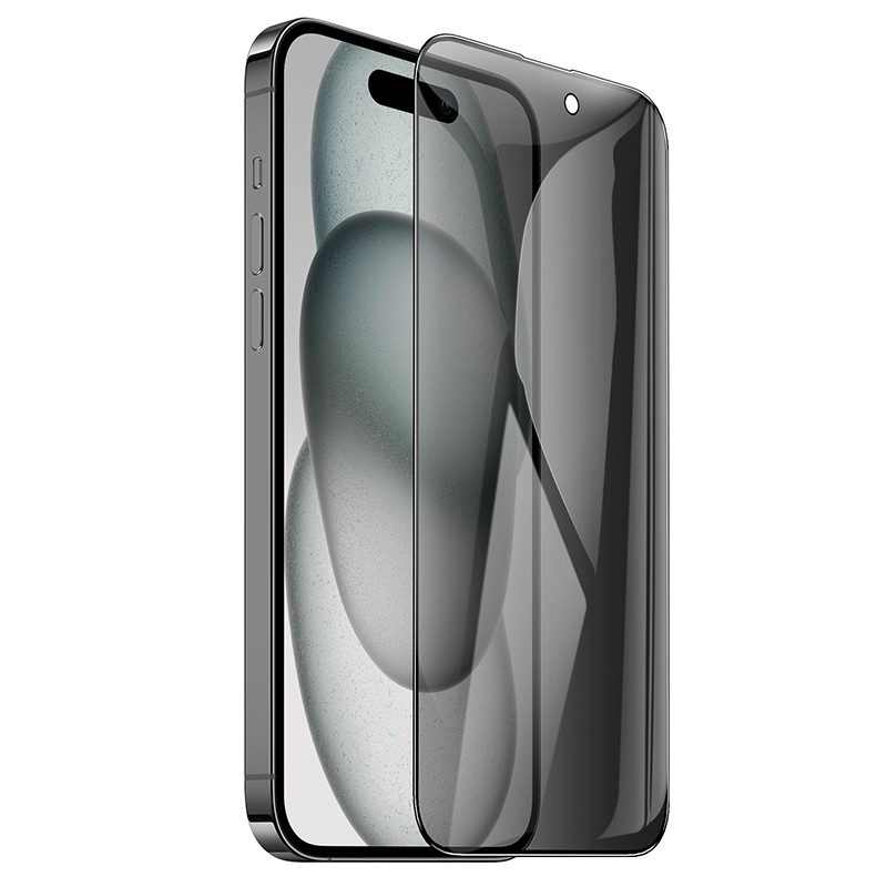Tempered Glass Hoco Premium Series A37 Plus 120CC Large Arc Edges 28° Privacy Angle 3D Anti-Static για Apple iPhone 16 Plus 15 Plus