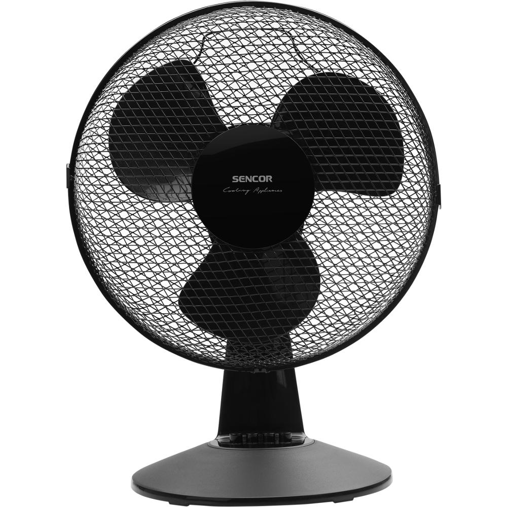Επιτραπέζιος Ανεμιστήρας Sencor SFE 3011BK 35W Διαμέτρου 30cm με 3 Ταχύτητες και Δυνατότητα Περιστροφής 90° Μαύρος