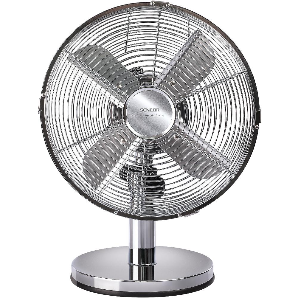 Επιτραπέζιος Ανεμιστήρας Sencor SFE 2540SL 30W Διαμέτρου 25cm με 3 Ταχύτητες και Σώμα απο Χρώμιο