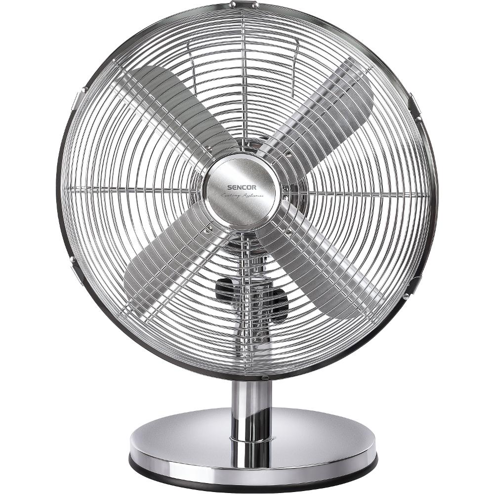 Επιτραπέζιος Ανεμιστήρας Sencor SFE 3040SL 35W Διαμέτρου 30cm με 3 Ταχύτητες και Σώμα απο Χρώμιο