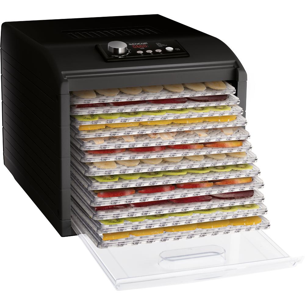Αποξηραντής Τροφίμων Sencor SFD 6600BK 500W 12 Επιπέδων και 5 Αυτόματα Προγράμματα