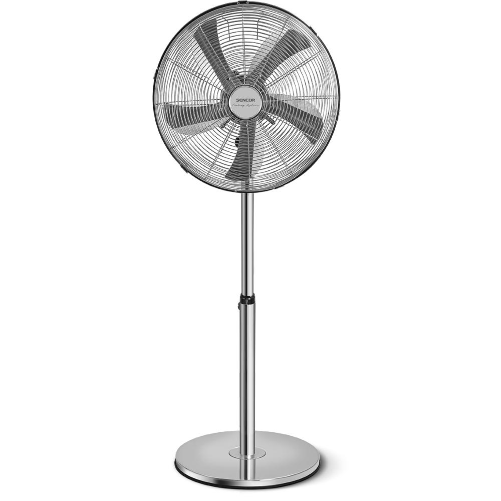 Ανεμιστήρας Δαπέδου Sencor SFN 4040SL 50W 3 Ταχυτήτων Διαμέτρου 40cm Μεταλλικό Σώμα Ασημί