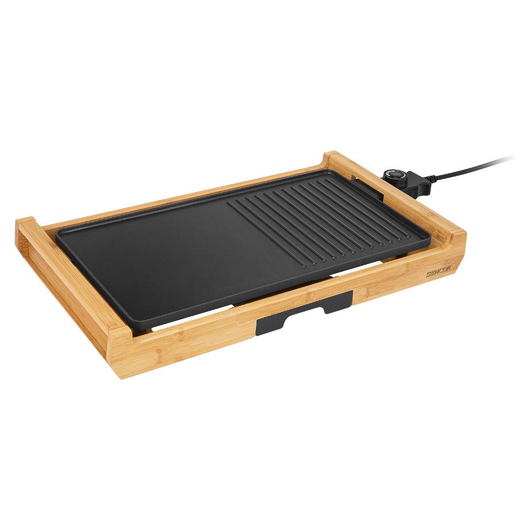 Επιτραπέζια Ηλεκτρική Ψηστιέρα 2 in 1 Premium Bamboo Sencor SBG 206BK