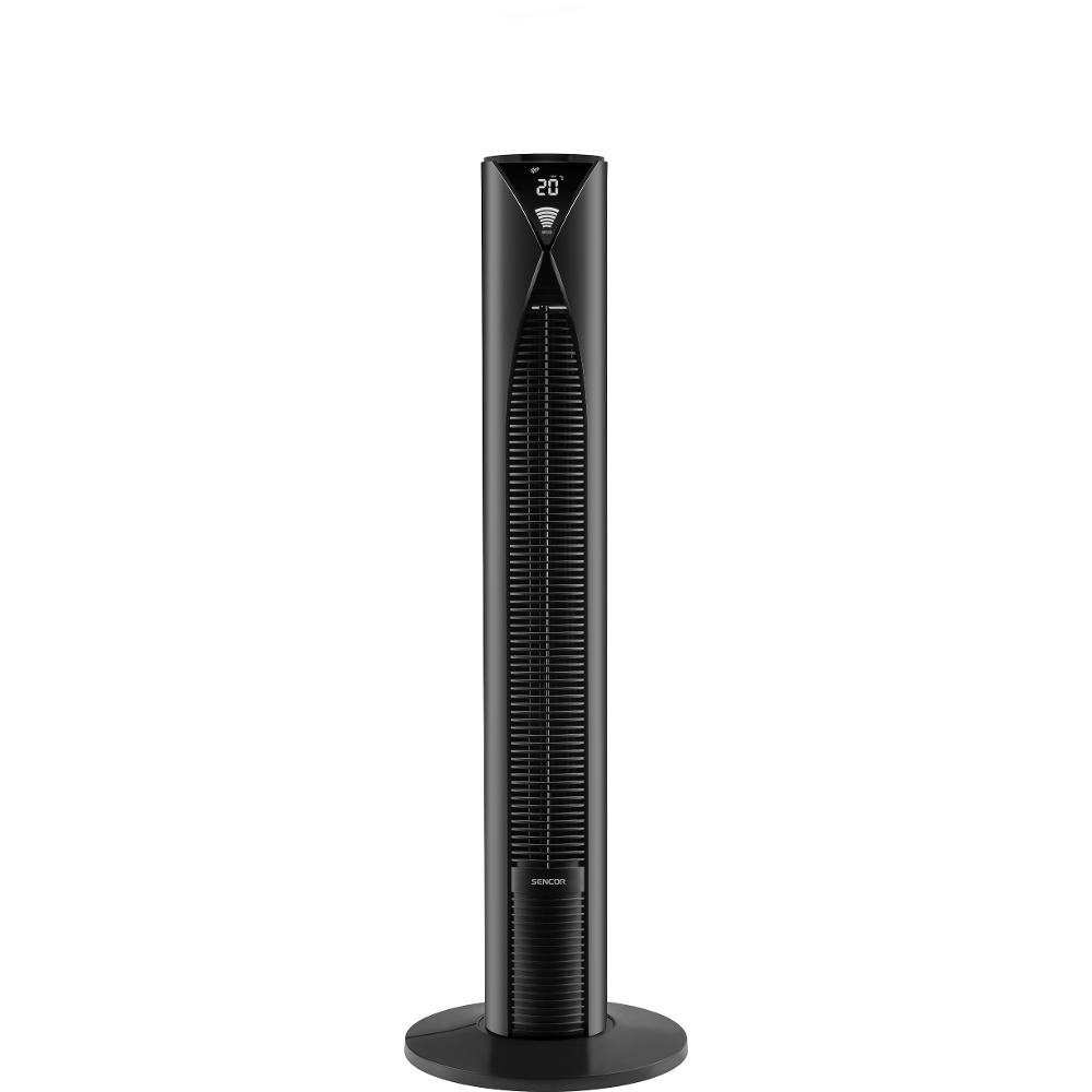 Ανεμιστήρας Πύργος Sencor SFT 3800BK 45W με 3 Ταχύτητες 4 Επιλογές Λειτουργίας Κουμπιά Αφής και Timer Μαύρος