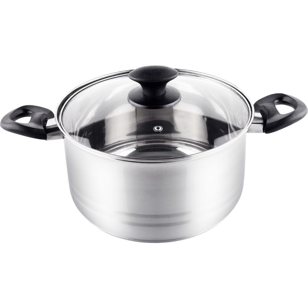 Κατσαρόλα LEGER SS 22x12,5cm 4,6lt Stainless Steel Lamart LTB2212 Ασημί