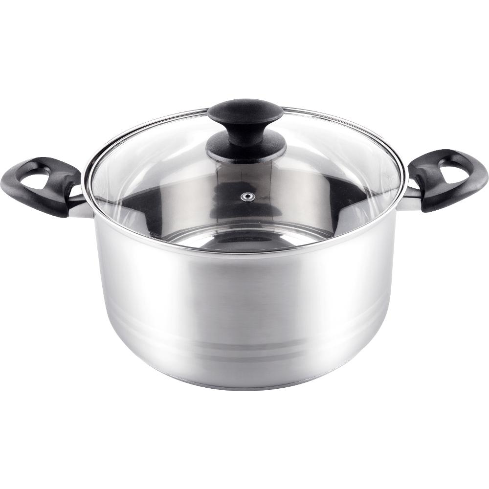 Κατσαρόλα LEGER SS 24x13,5cm 6,1lt Stainless Steel Lamart LTB2413 Ασημί