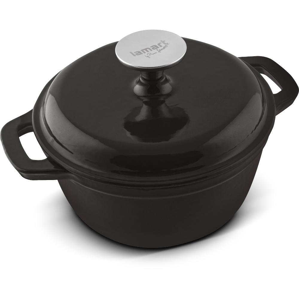 Κατσαρόλα από Μαντέμι 18cm Lamart IRON LT1207 Μαύρο