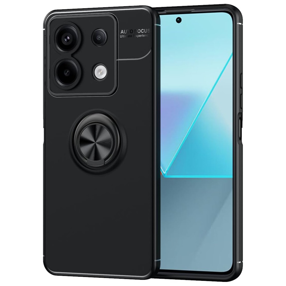 Θήκη Ancus AutoFocus Shock Proof με Ring Holder για Xiaomi Redmi Note 13 Pro 5G Redmi Note 14s Poco M6 Pro Μαύρη