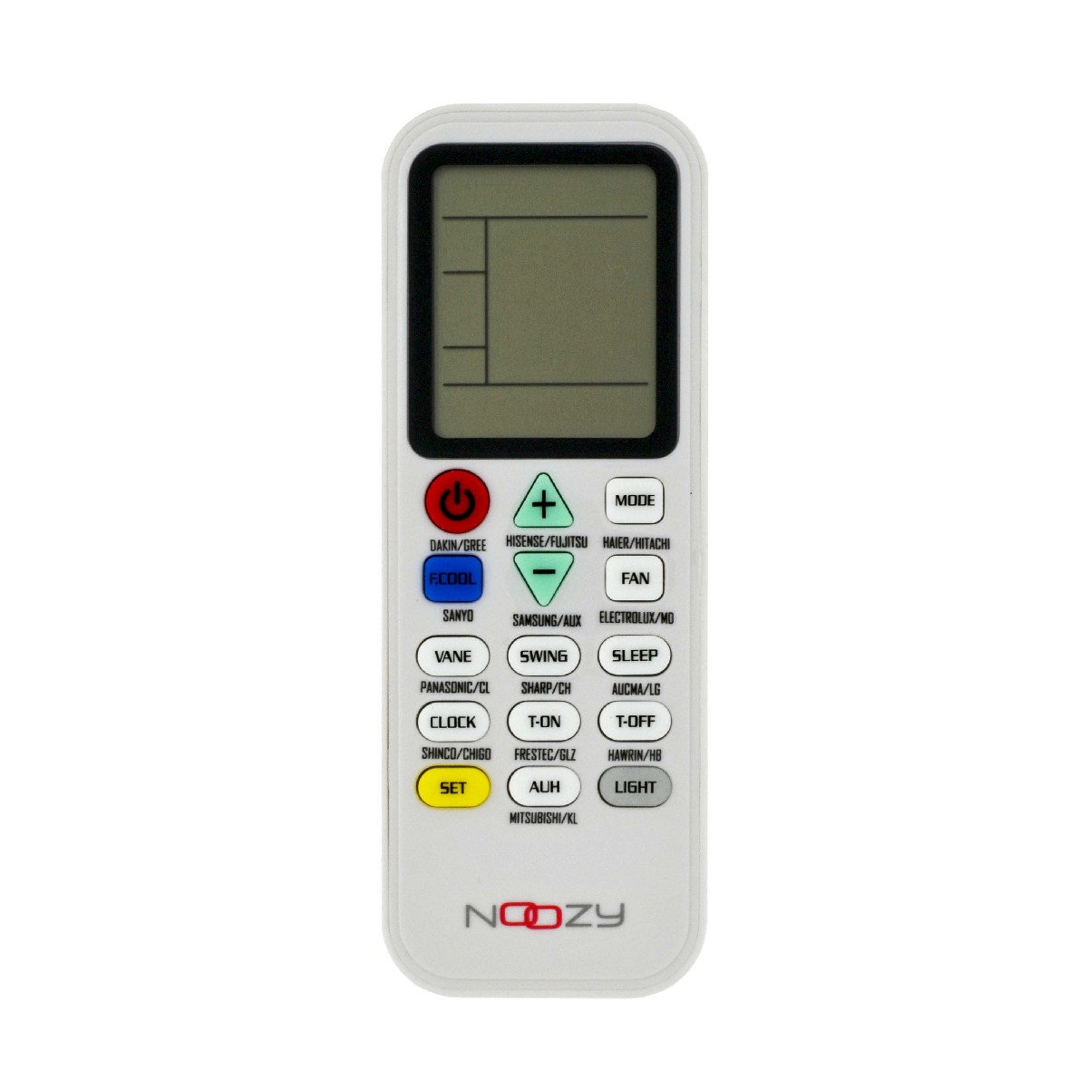 Τηλεχειριστήριο Universal Noozy RC5 για Κλιματιστικά Έτοιμο για Χρήση Χωρίς Προγραμματισμό με Φωτιζόμενη Οθόνη